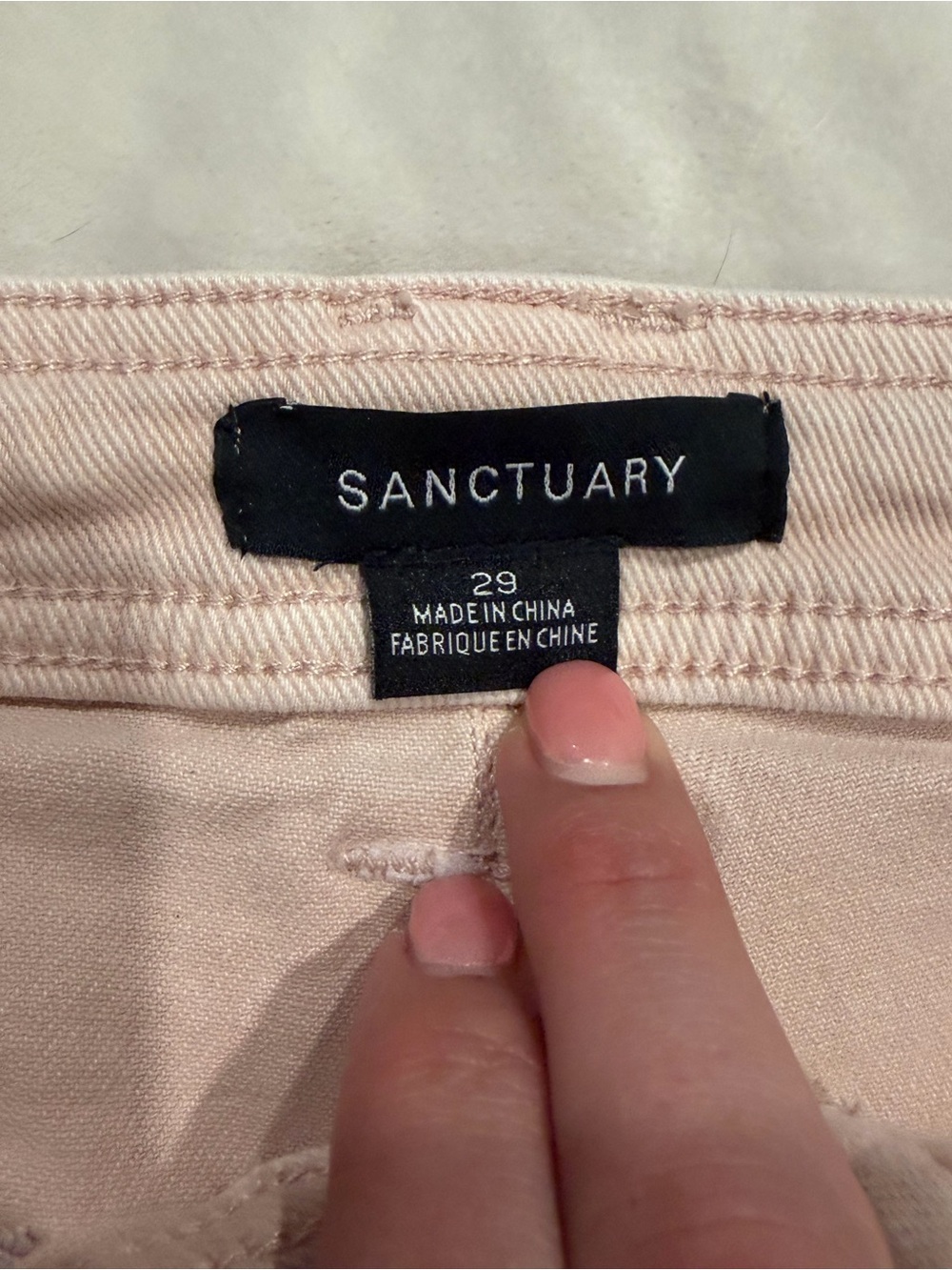 Sanctuary Women's Light Pink Button-Fly Wide Leg Jeans - standard rise - size 29 - Picture 5 of 6